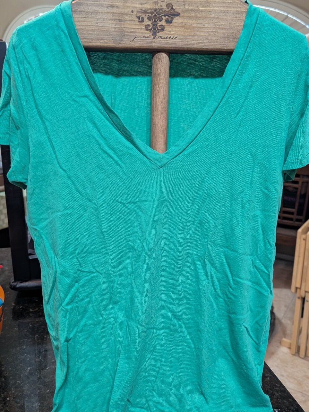 J. Crew Slub Cotton V-Neck Tee in Green, Medium